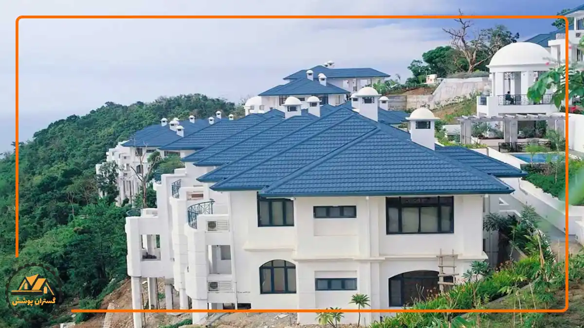 نمای چند ویلا مشابه با سقف شیروانی