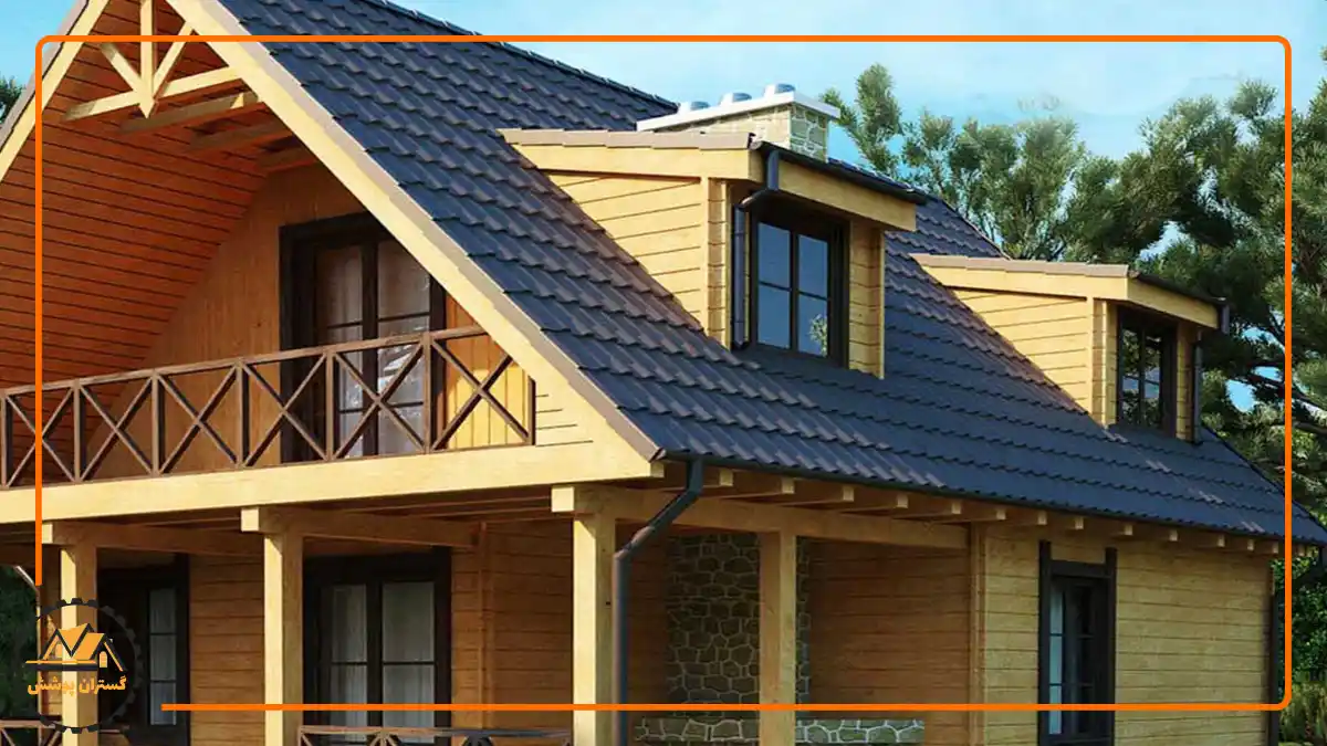 نمای شیروانی یک ویلا