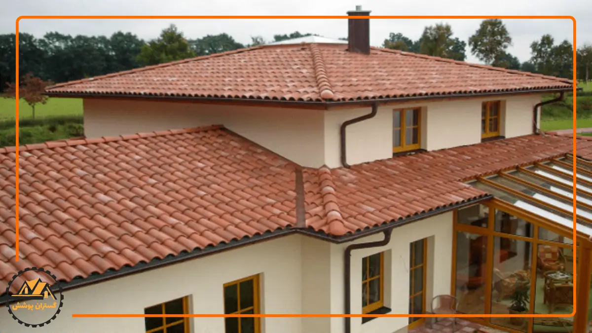 تصویر اجرای شیروانی سفالی