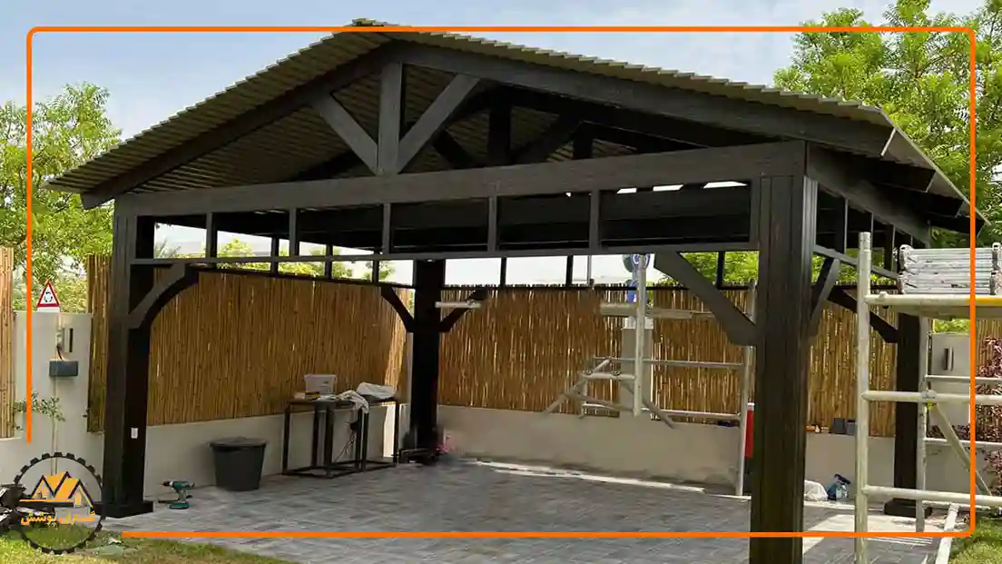 تصویر یک سقف آلاچیق مدرن