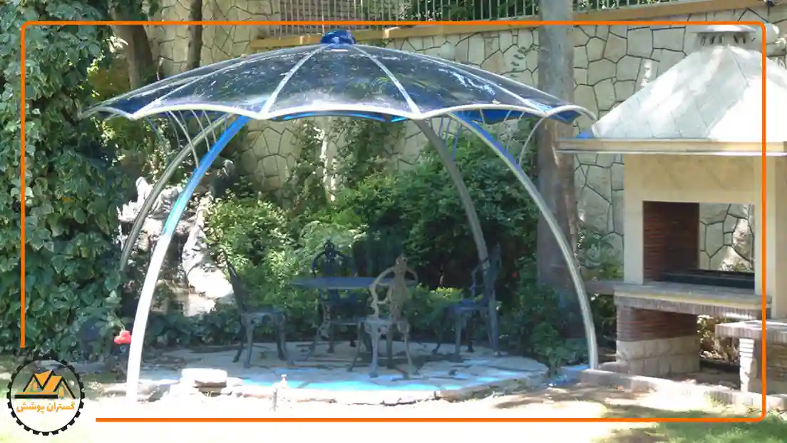 تصویر یک سقف آلاچیق پلی کربنات